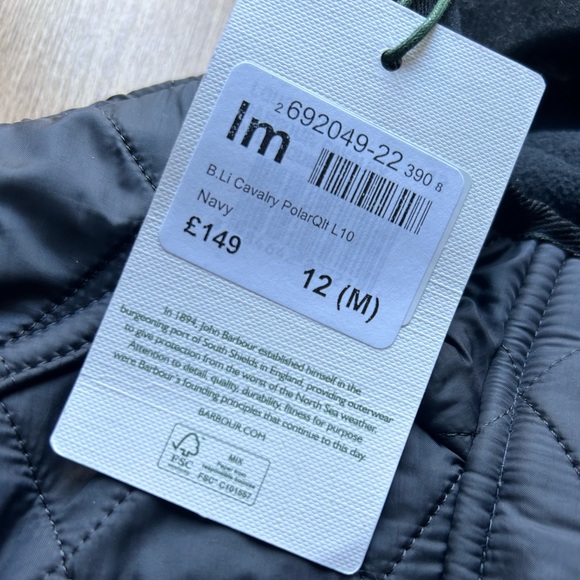 Barbour Cavalry Polarquilt Jacket in Navy - Picture 9 of 9